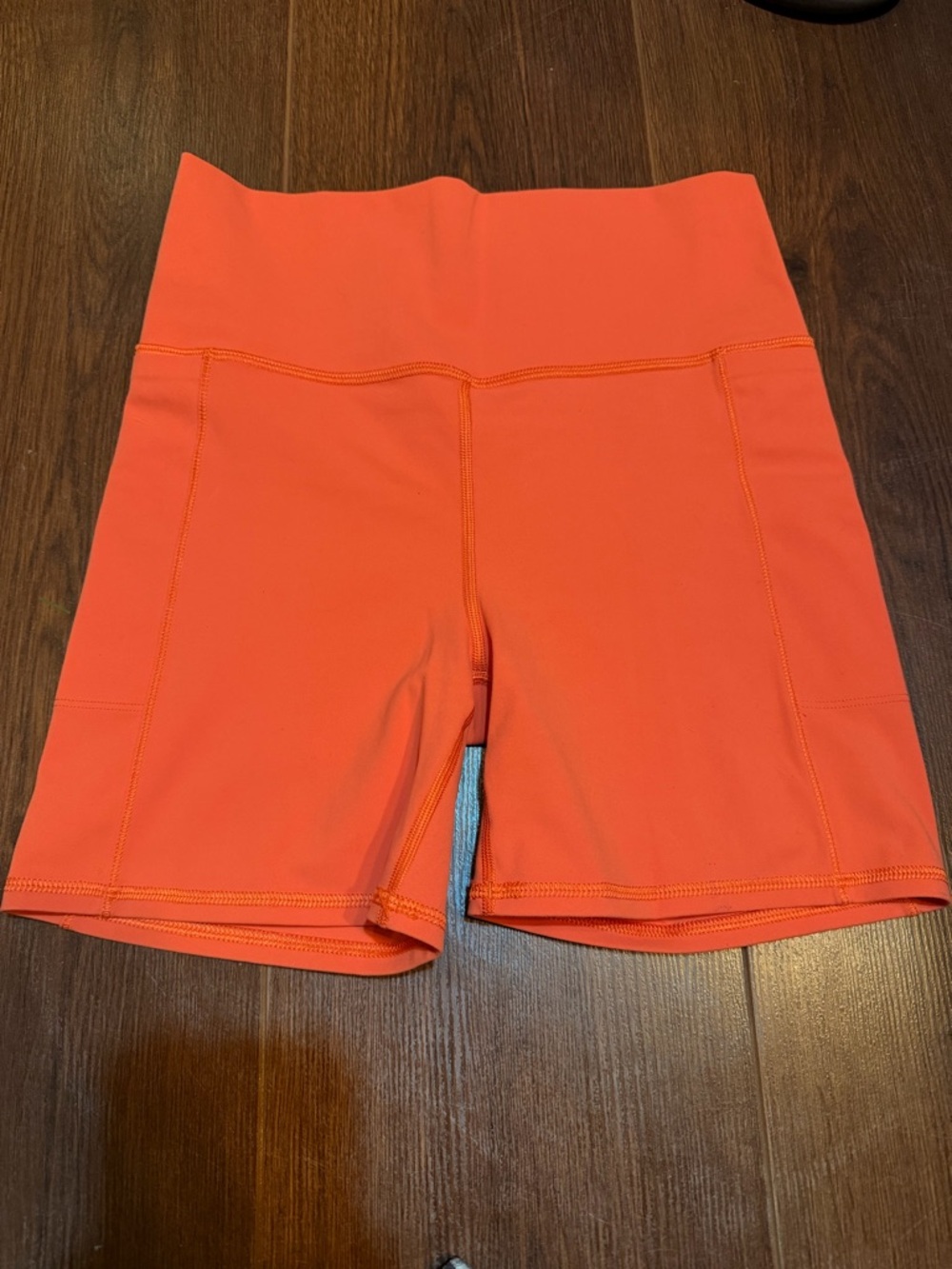 Vuori High-Waist Orange Women’s Athletic Shorts